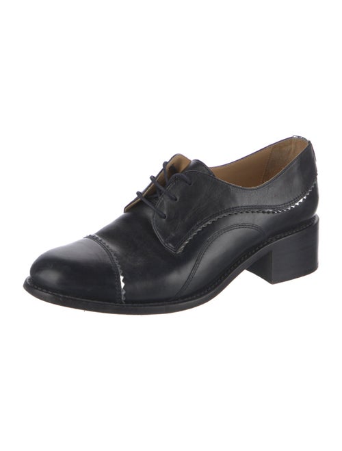 The Office of Angela Scott Leather Scalloped Accent Oxfords