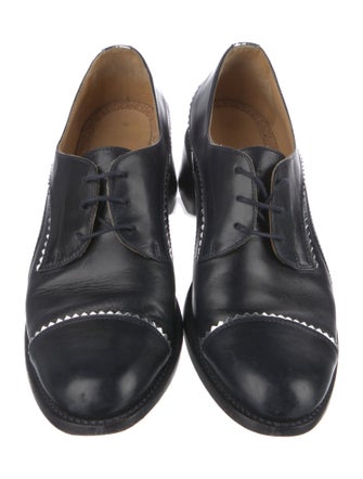 The Office of Angela Scott Leather Scalloped Accent Oxfords
