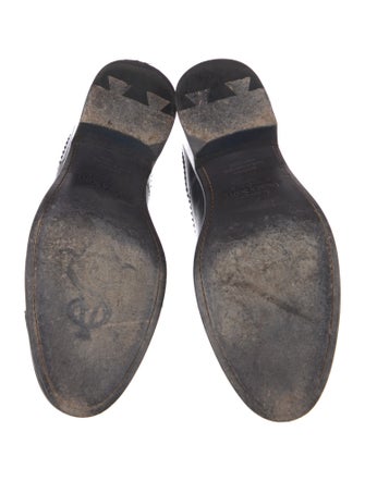 The Office of Angela Scott Leather Scalloped Accent Oxfords