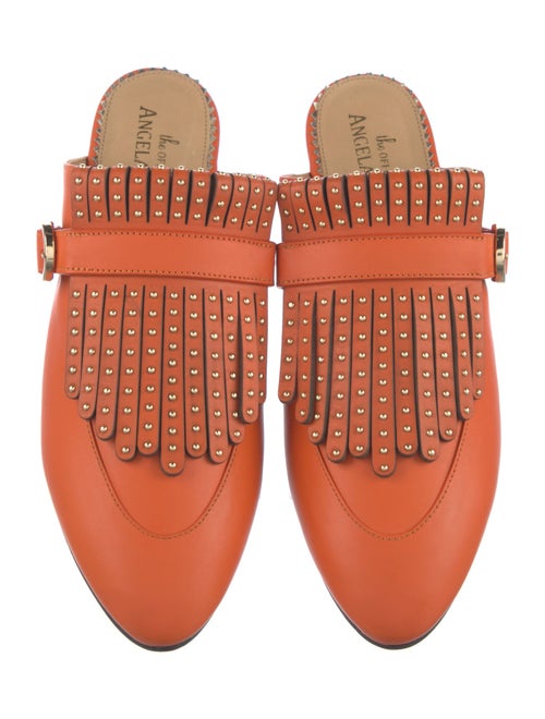 The Office of Angela Scott Leather Studded Accents Mules