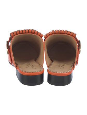 The Office of Angela Scott Leather Studded Accents Mules