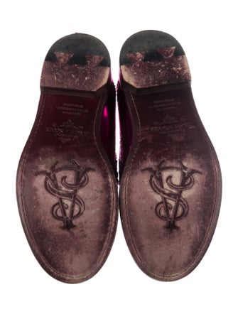 The Office of Angela Scott Patent Leather Lasercut Accents Loafers