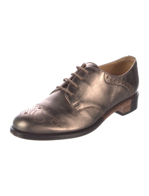 The Office of Angela Scott Leather Lasercut Accents Sneakers