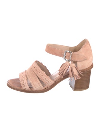 The Office of Angela Scott Suede Sandals