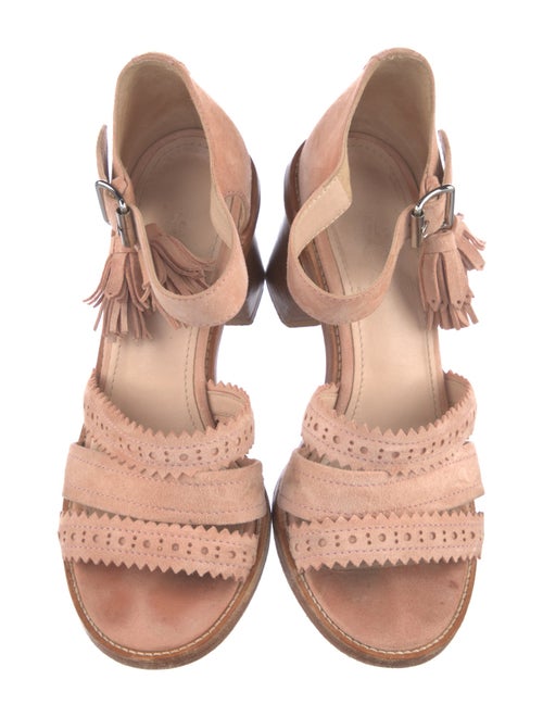 The Office of Angela Scott Suede Sandals