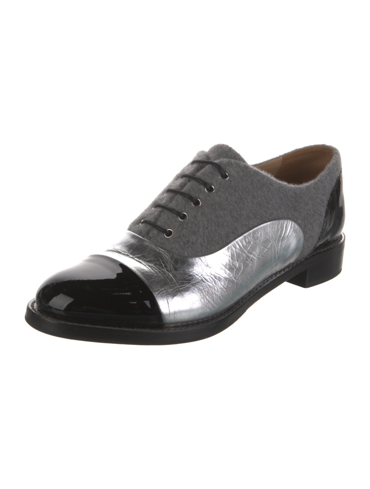 The Office of Angela Scott Patent Leather Oxfords