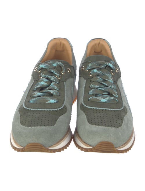 The Office of Angela Scott Suede Colorblock Pattern Sneakers