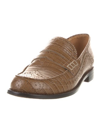 The Office of Angela Scott Leather Lasercut Accents Loafers