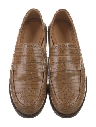 The Office of Angela Scott Leather Lasercut Accents Loafers