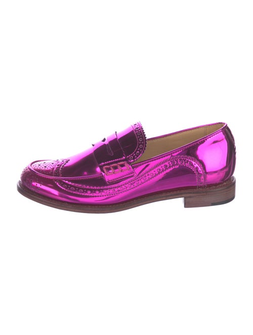 The Office of Angela Scott Patent Leather Lasercut Accents Loafers