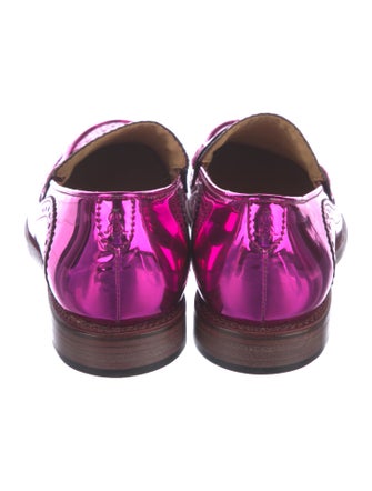 The Office of Angela Scott Patent Leather Lasercut Accents Loafers