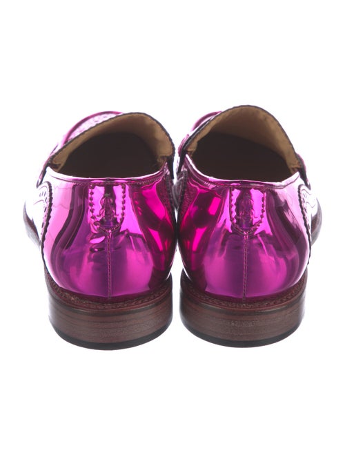 The Office of Angela Scott Patent Leather Lasercut Accents Loafers