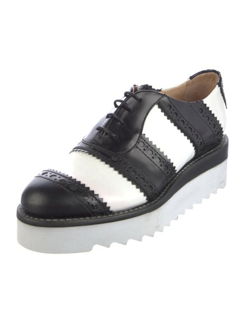 The Office of Angela Scott Leather Colorblock Pattern Mules