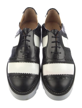 The Office of Angela Scott Leather Colorblock Pattern Mules