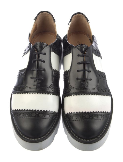 The Office of Angela Scott Leather Colorblock Pattern Mules