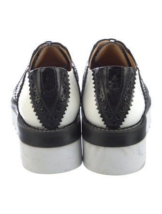 The Office of Angela Scott Leather Colorblock Pattern Mules