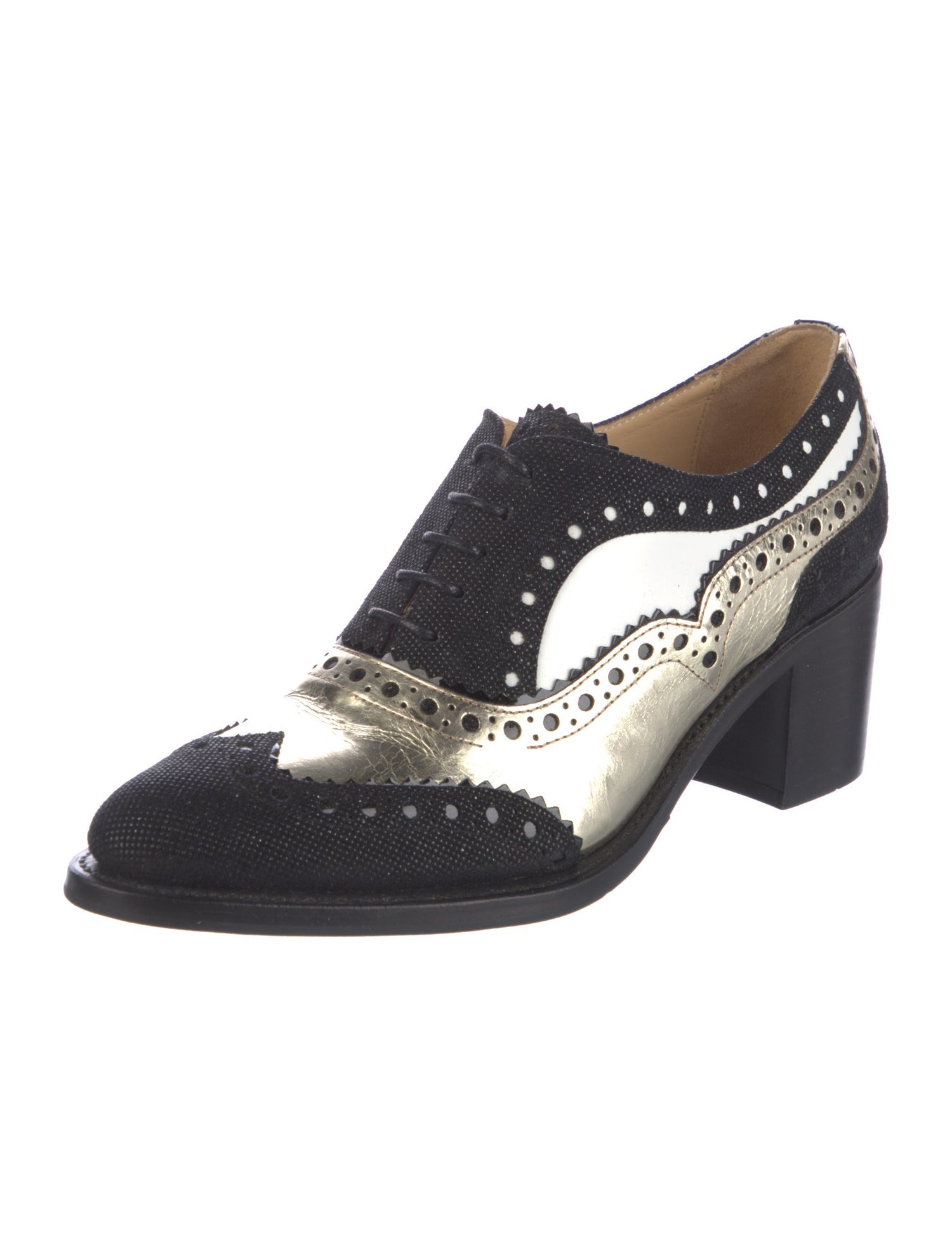 The Office of Angela Scott Leather Pumps