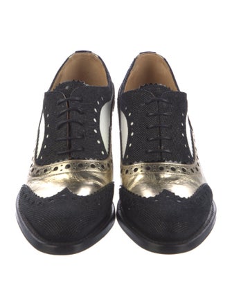 The Office of Angela Scott Leather Pumps