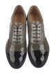 The Office of Angela Scott Patent Leather Houndstooth Print Oxfords