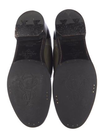 The Office of Angela Scott Patent Leather Houndstooth Print Oxfords