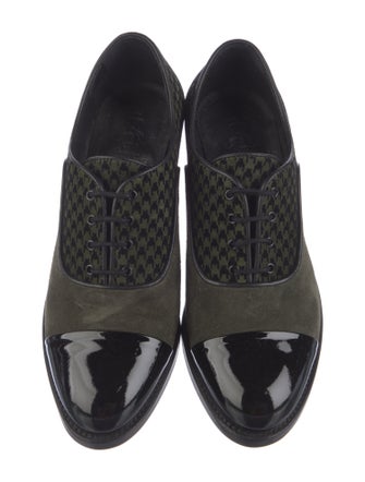 The Office of Angela Scott Suede Printed Pumps