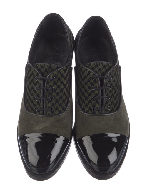 The Office of Angela Scott Suede Printed Pumps