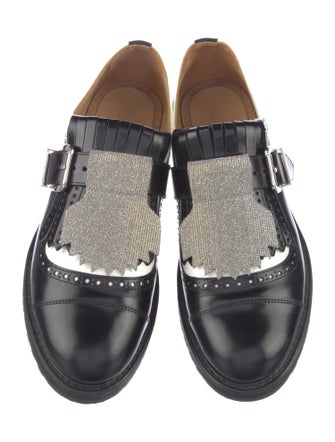 The Office of Angela Scott Leather Glitter Accents Oxfords