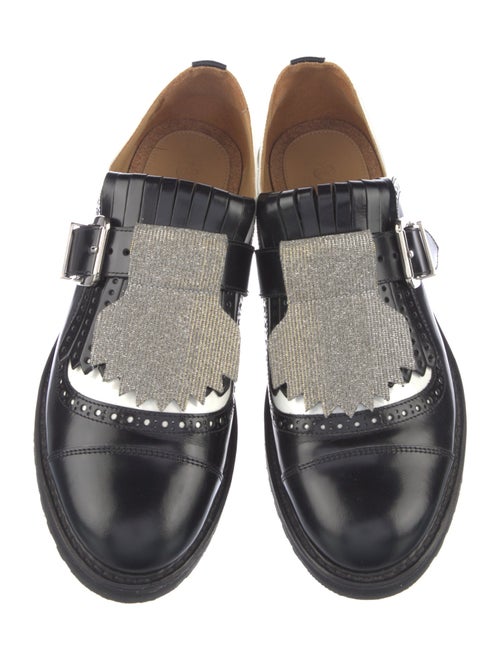 The Office of Angela Scott Leather Glitter Accents Oxfords