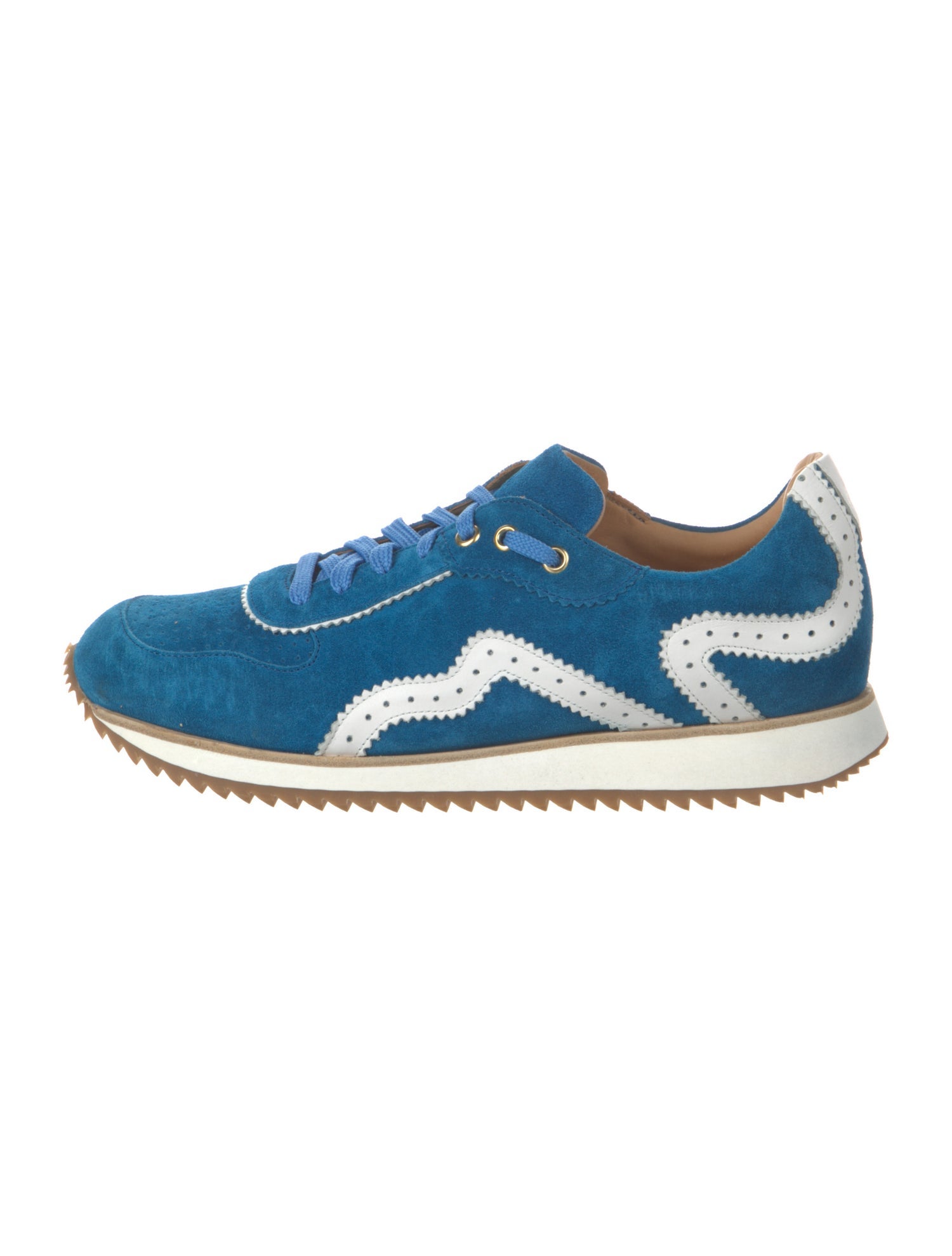 The Office of Angela Scott Suede Colorblock Pattern Sneakers