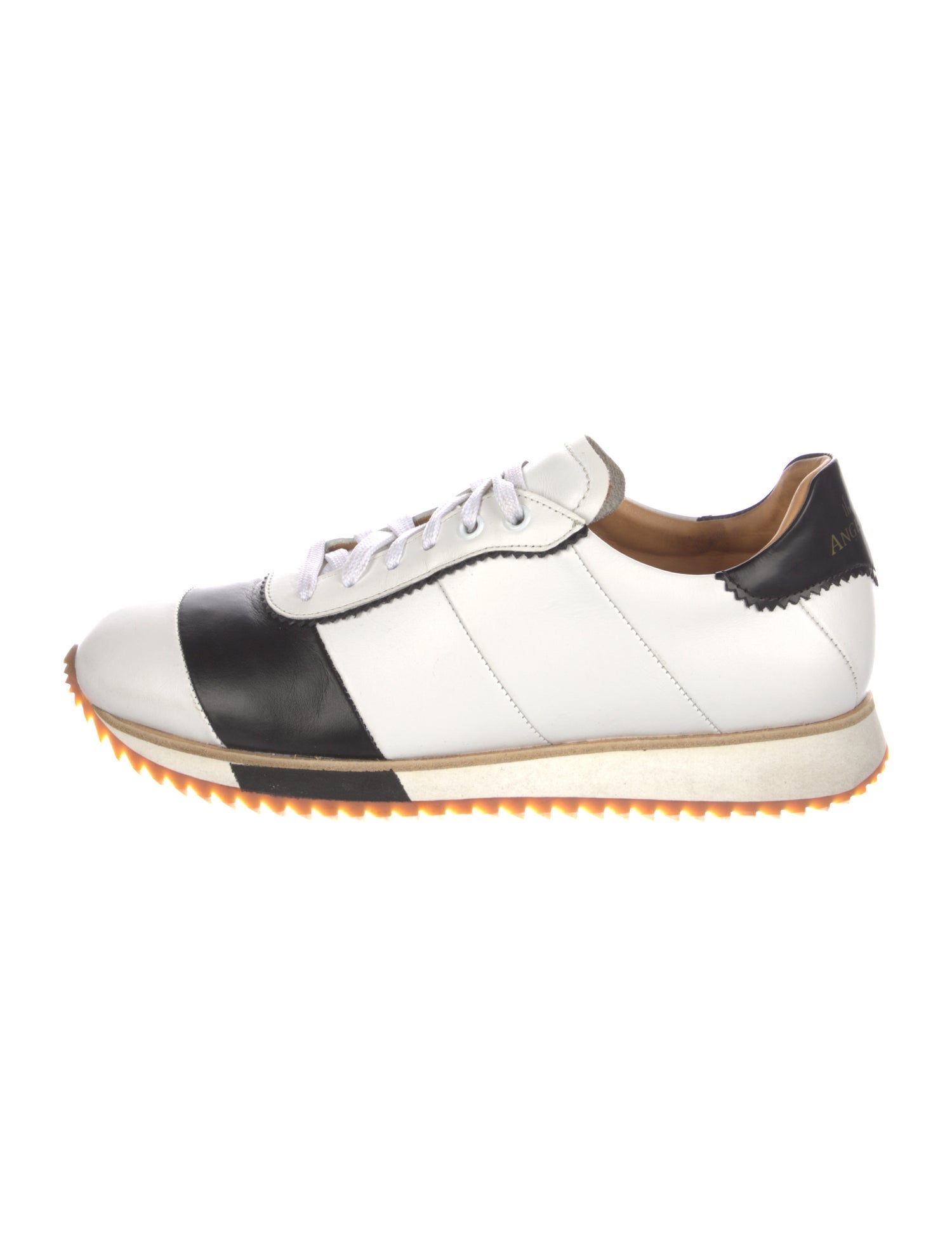 The Office of Angela Scott Leather Colorblock Pattern Sneakers