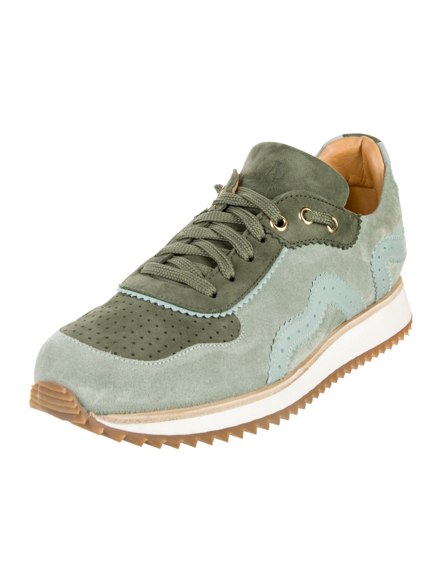 The Office of Angela Scott Suede Colorblock Pattern Sneakers