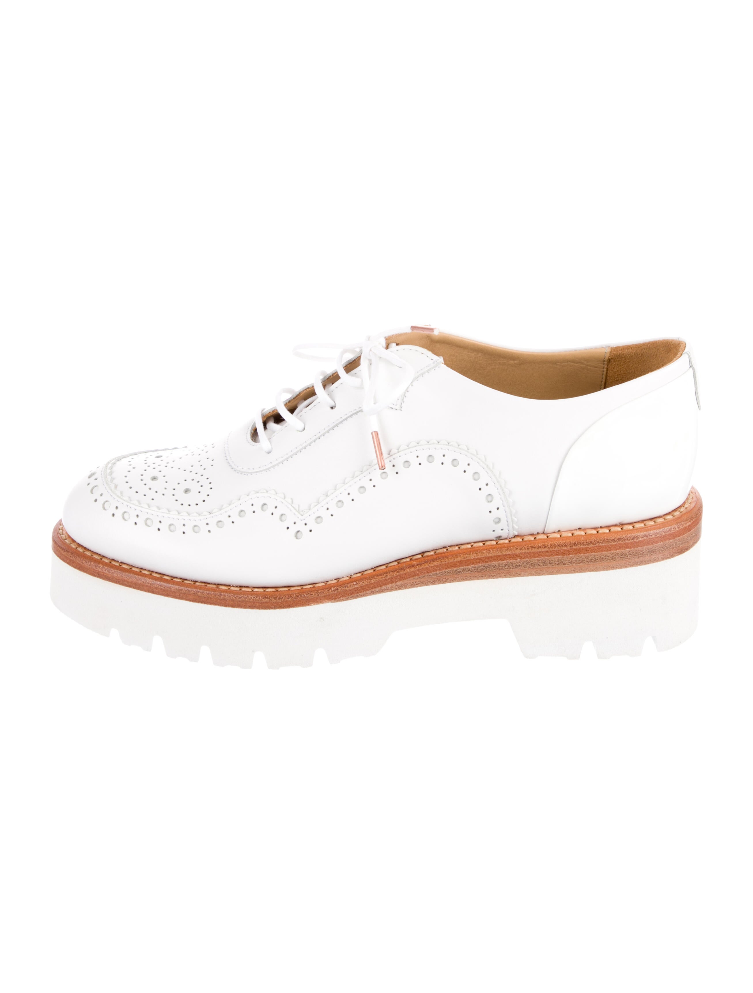 The Office of Angela Scott Leather Lasercut Accents Oxfords