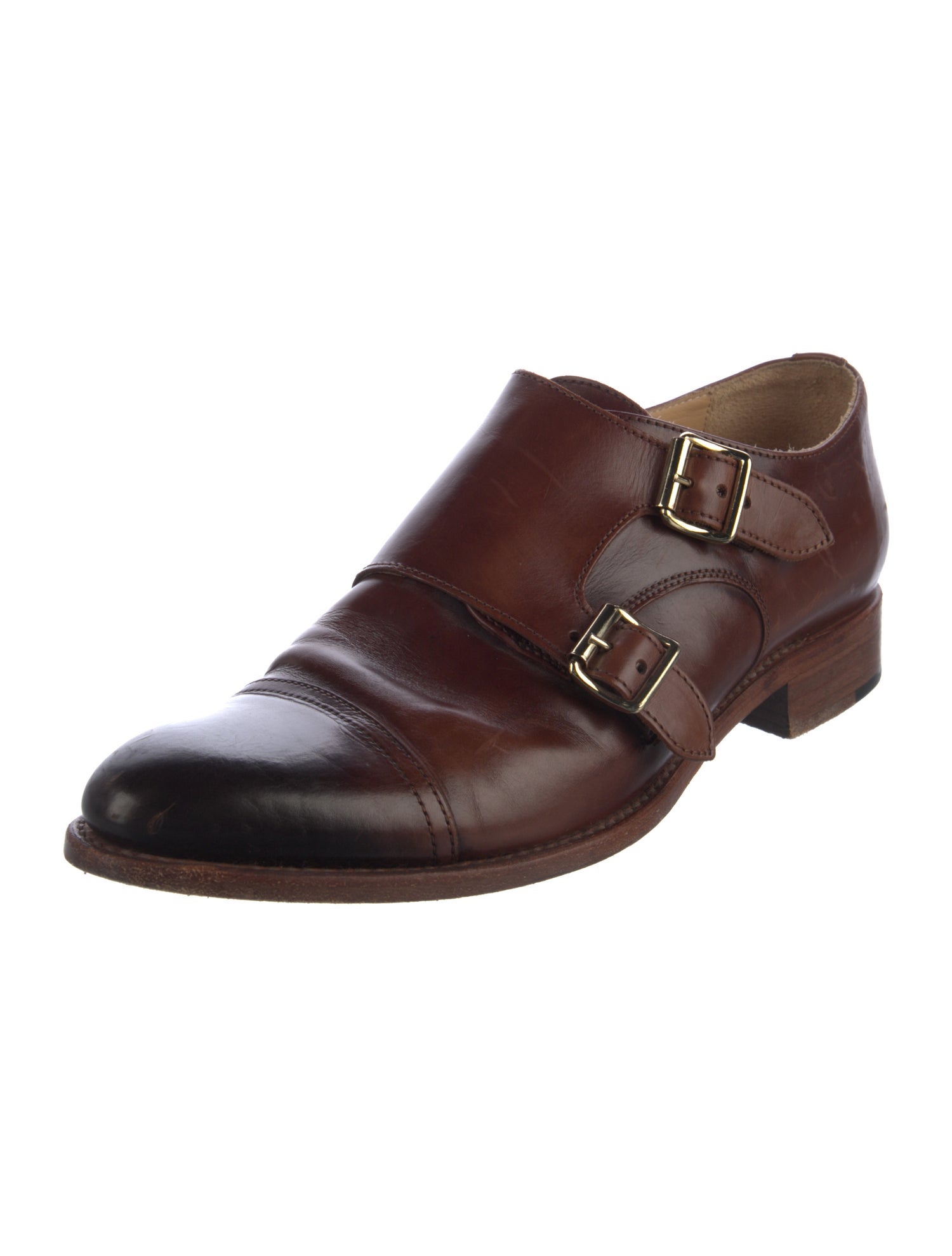 The Office of Angela Scott Leather Monk Straps