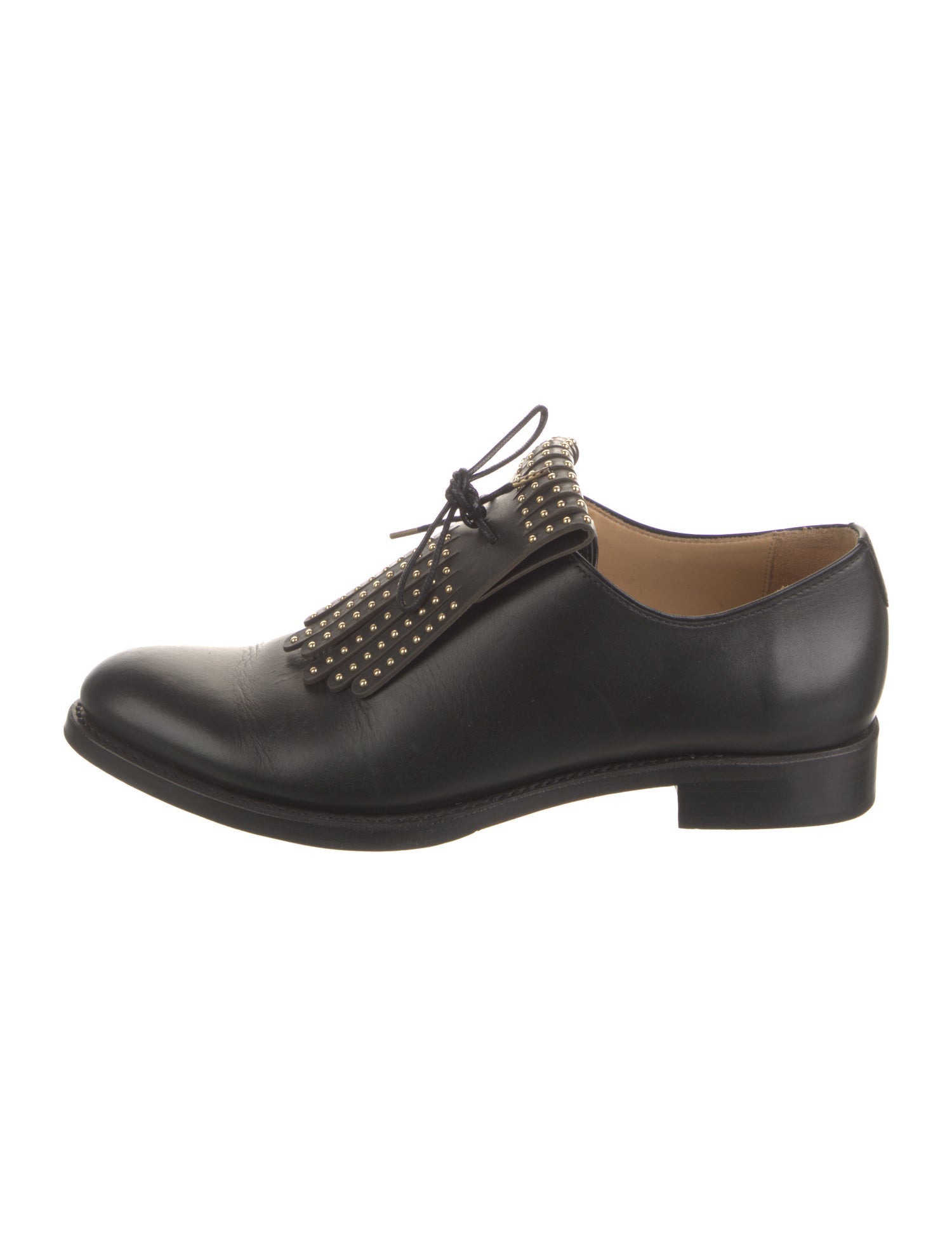 The Office of Angela Scott Leather Studded Accents Oxfords