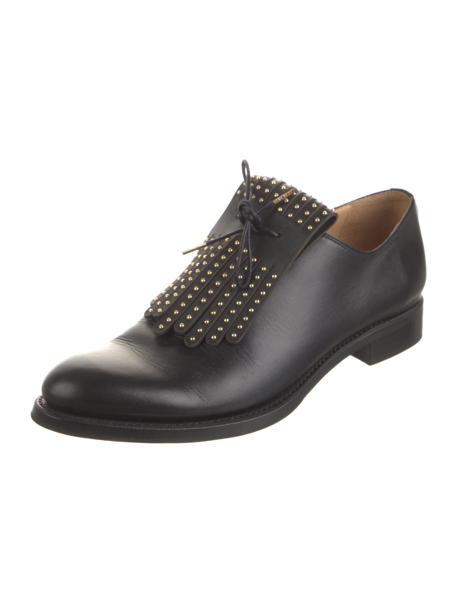 The Office of Angela Scott Leather Studded Accents Oxfords