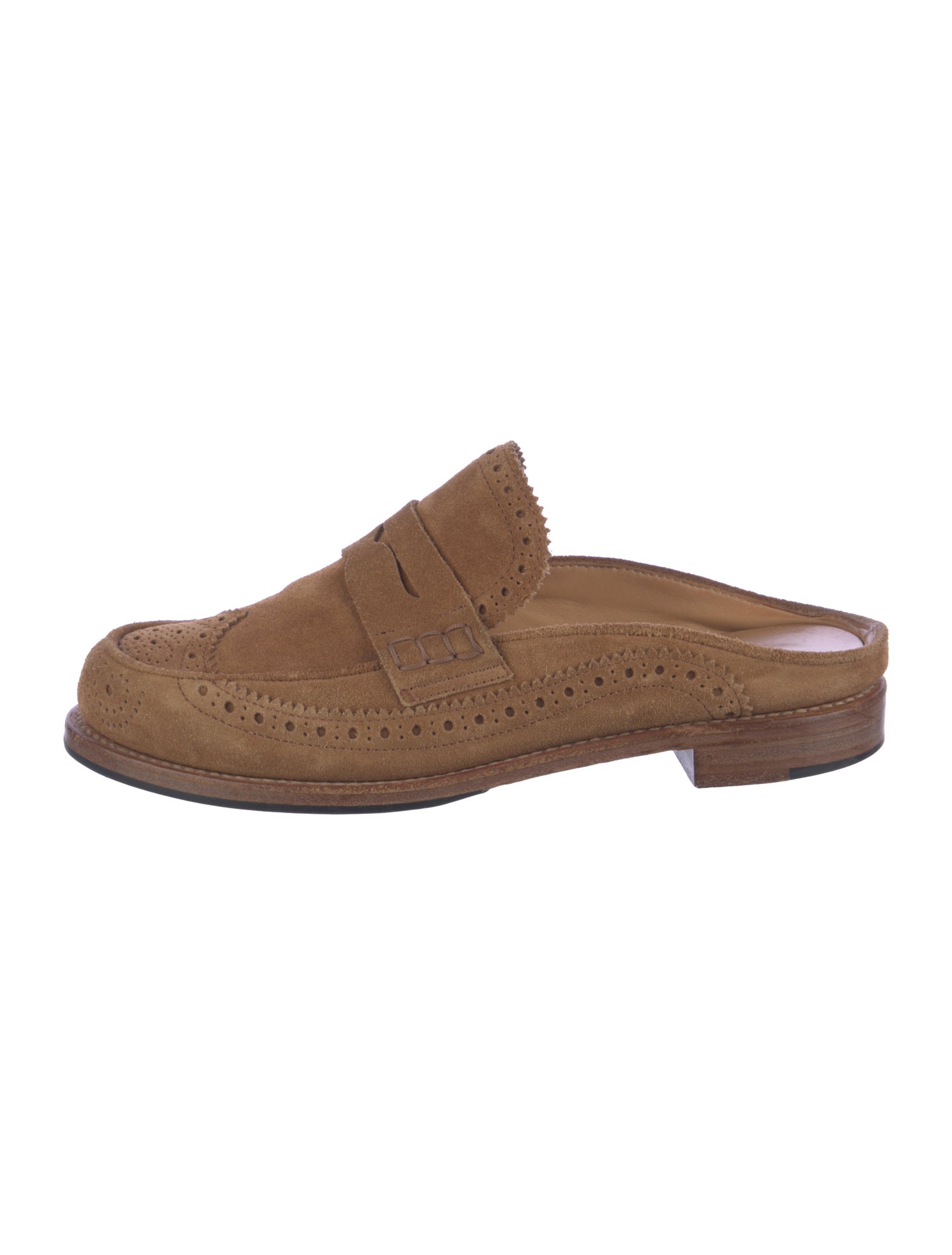 The Office of Angela Scott Suede Lasercut Accents Mules