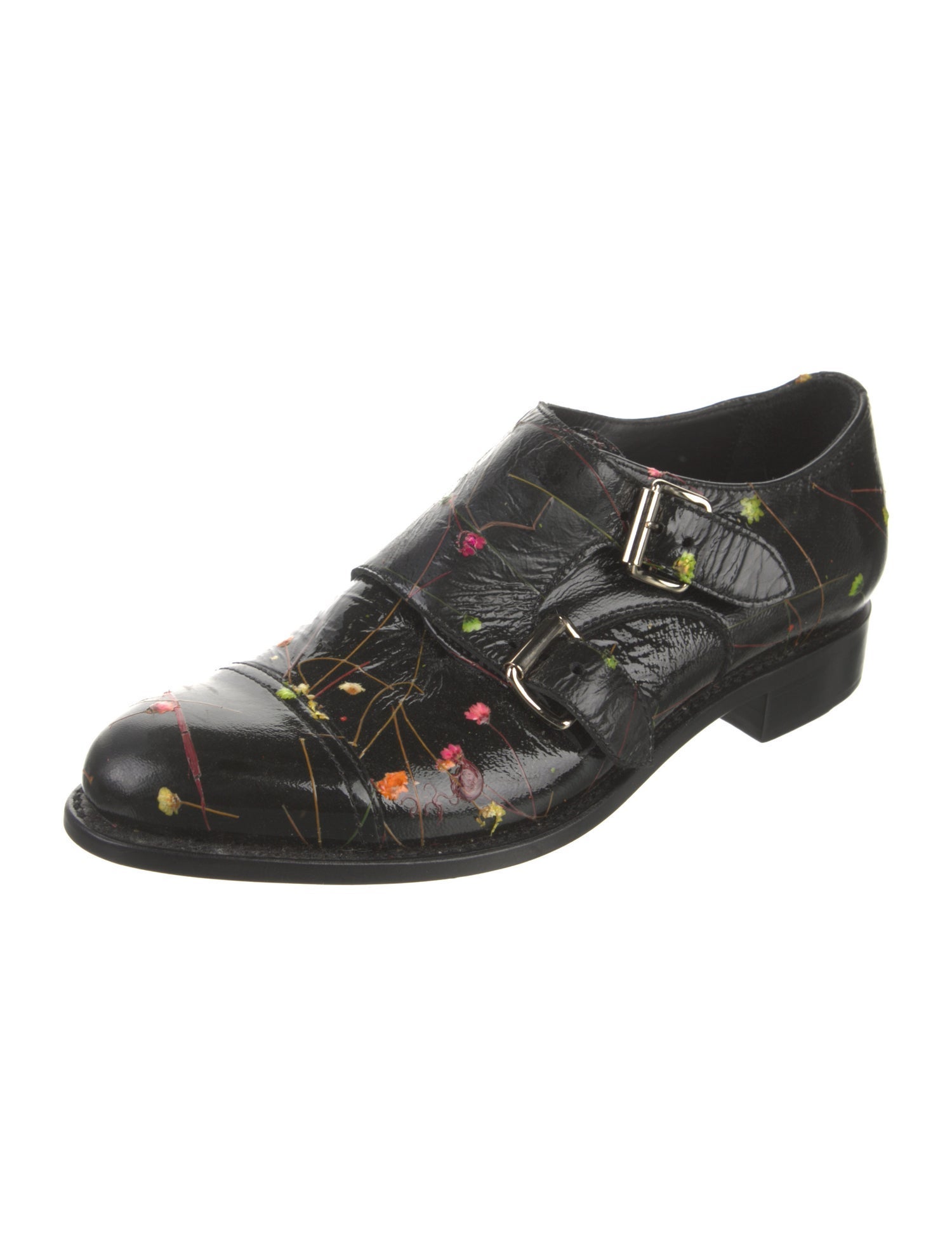 The Office of Angela Scott Patent Leather Printed Oxfords