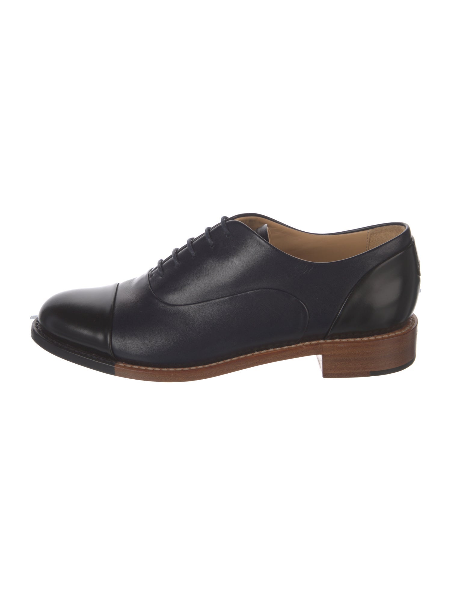 The Office of Angela Scott Leather Oxfords