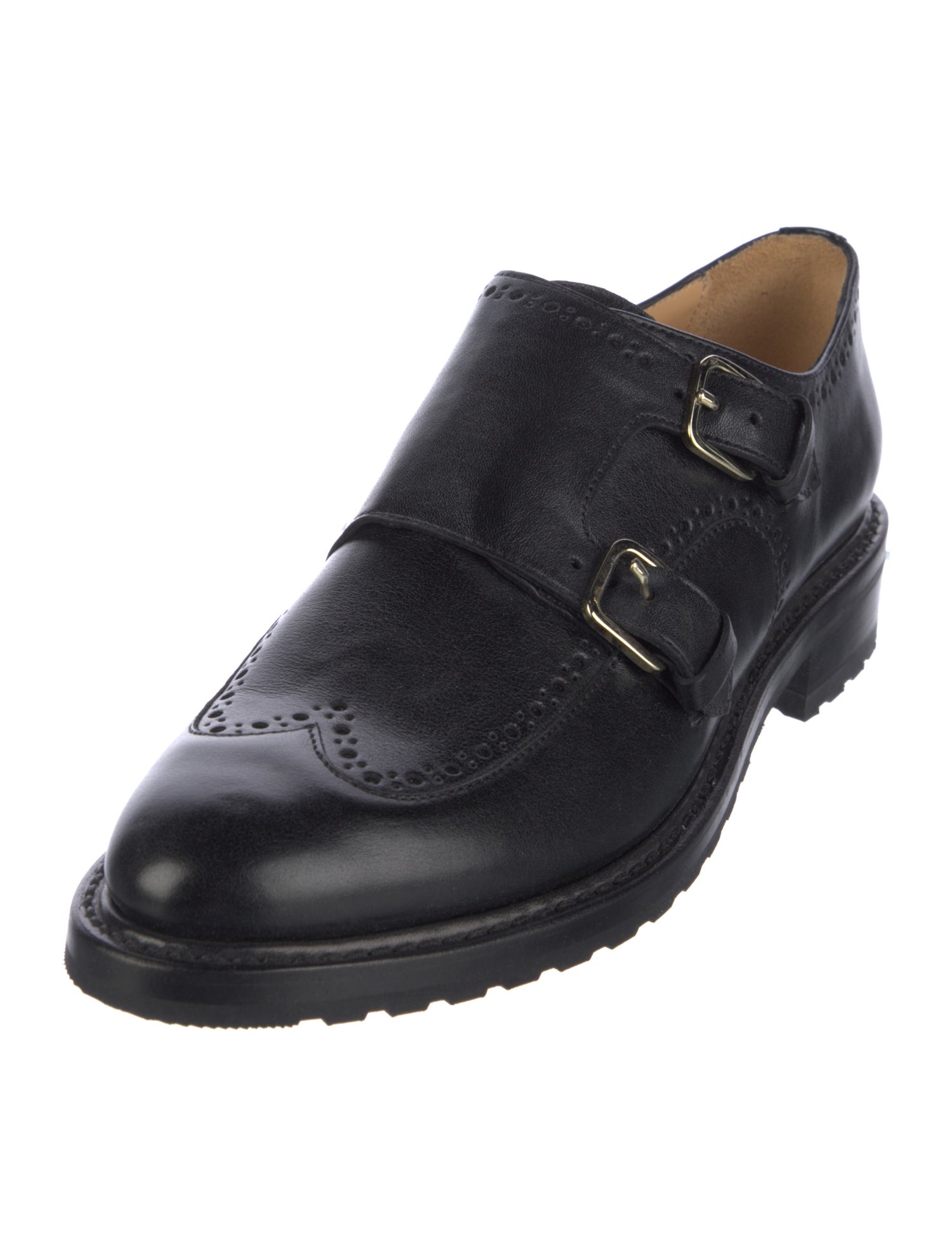 The Office of Angela Scott Leather Monk Straps