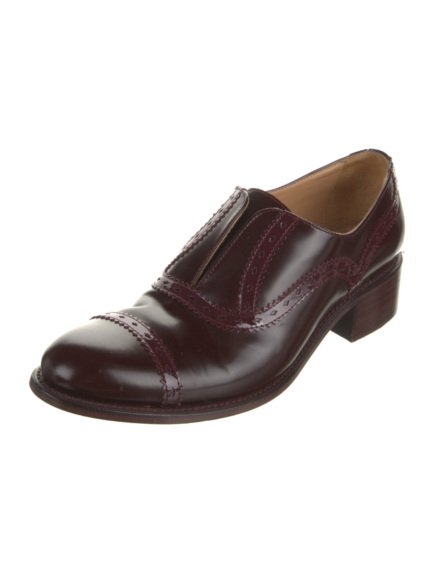 The Office of Angela Scott Patent Leather Monk Straps