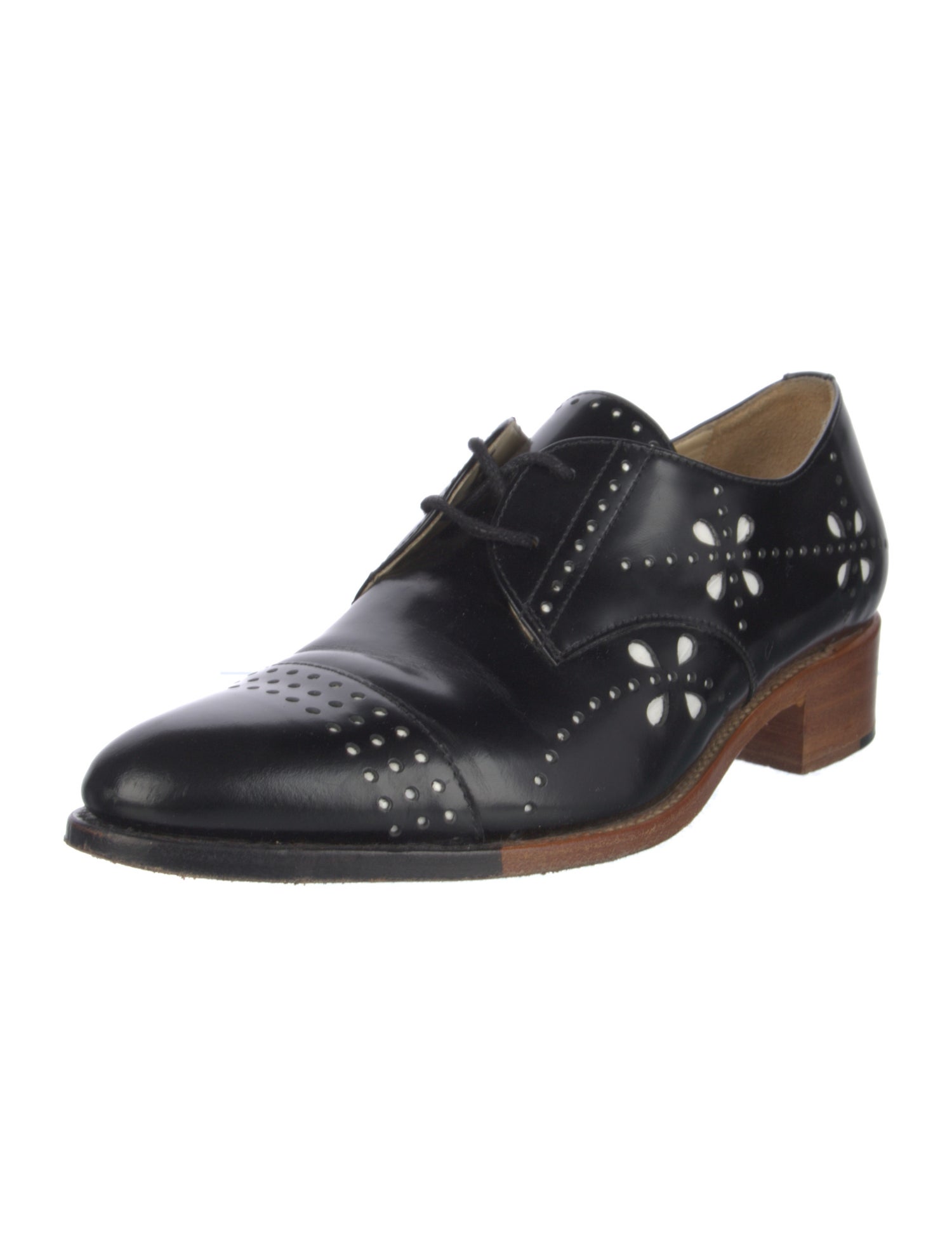 The Office of Angela Scott Leather Patterned Oxfords