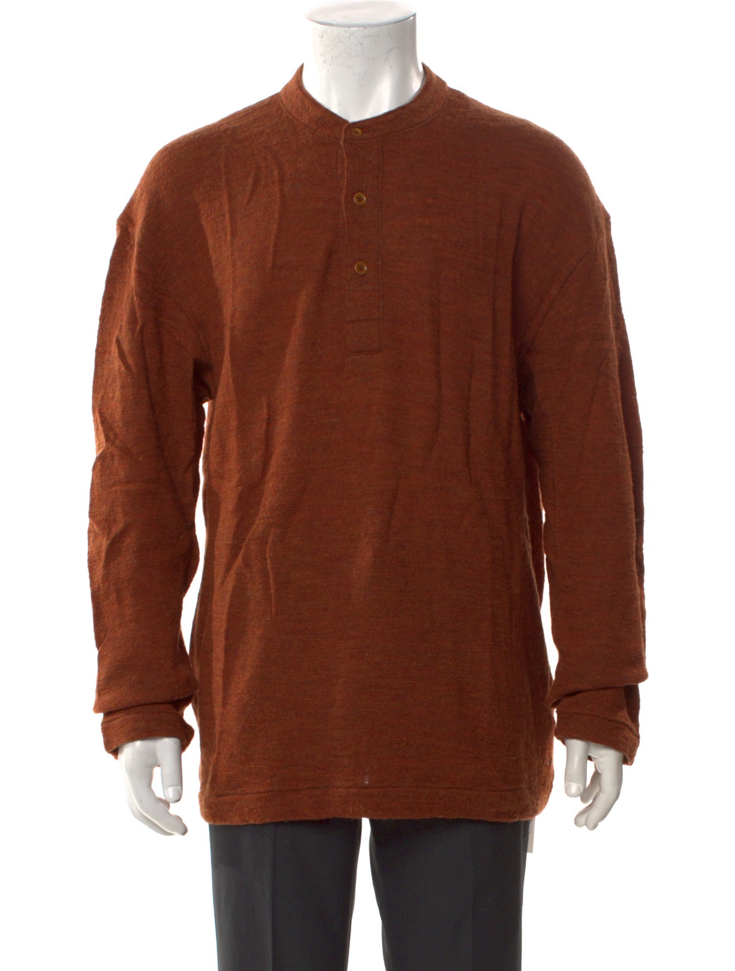 45rpm Wool Crew Neck Polo Sweater w/ Tags