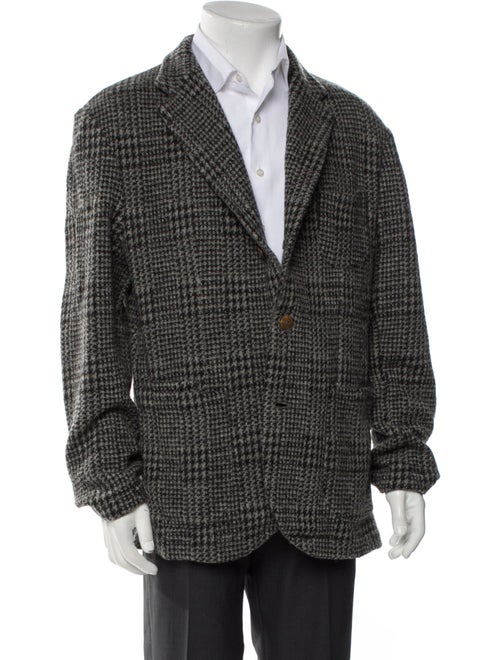 45rpm Wool Plaid Print Sport Coat