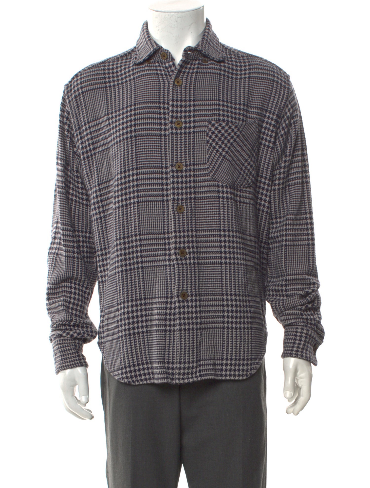 45rpm Plaid Print Long Sleeve Shirt