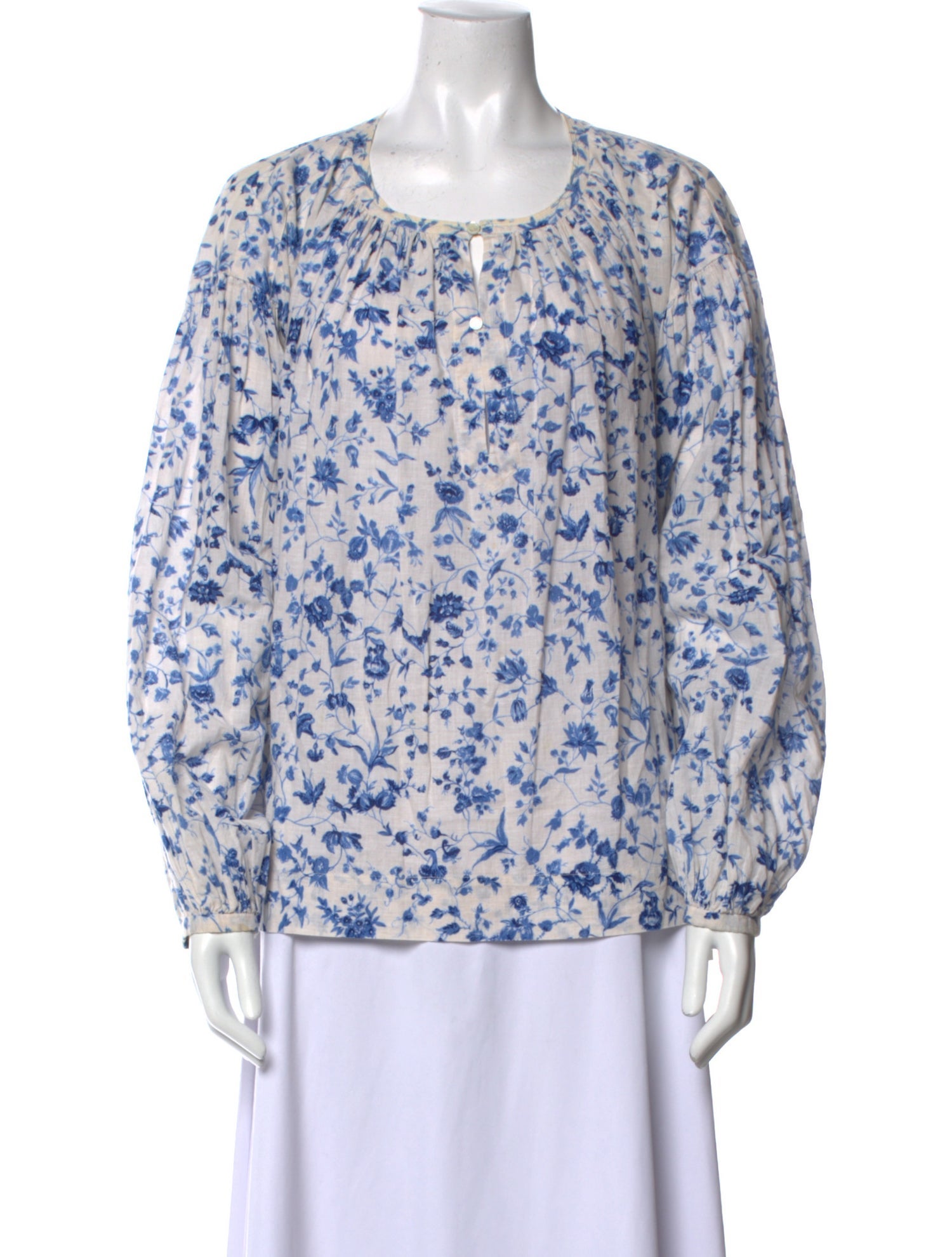 45rpm Floral Print Scoop Neck Blouse