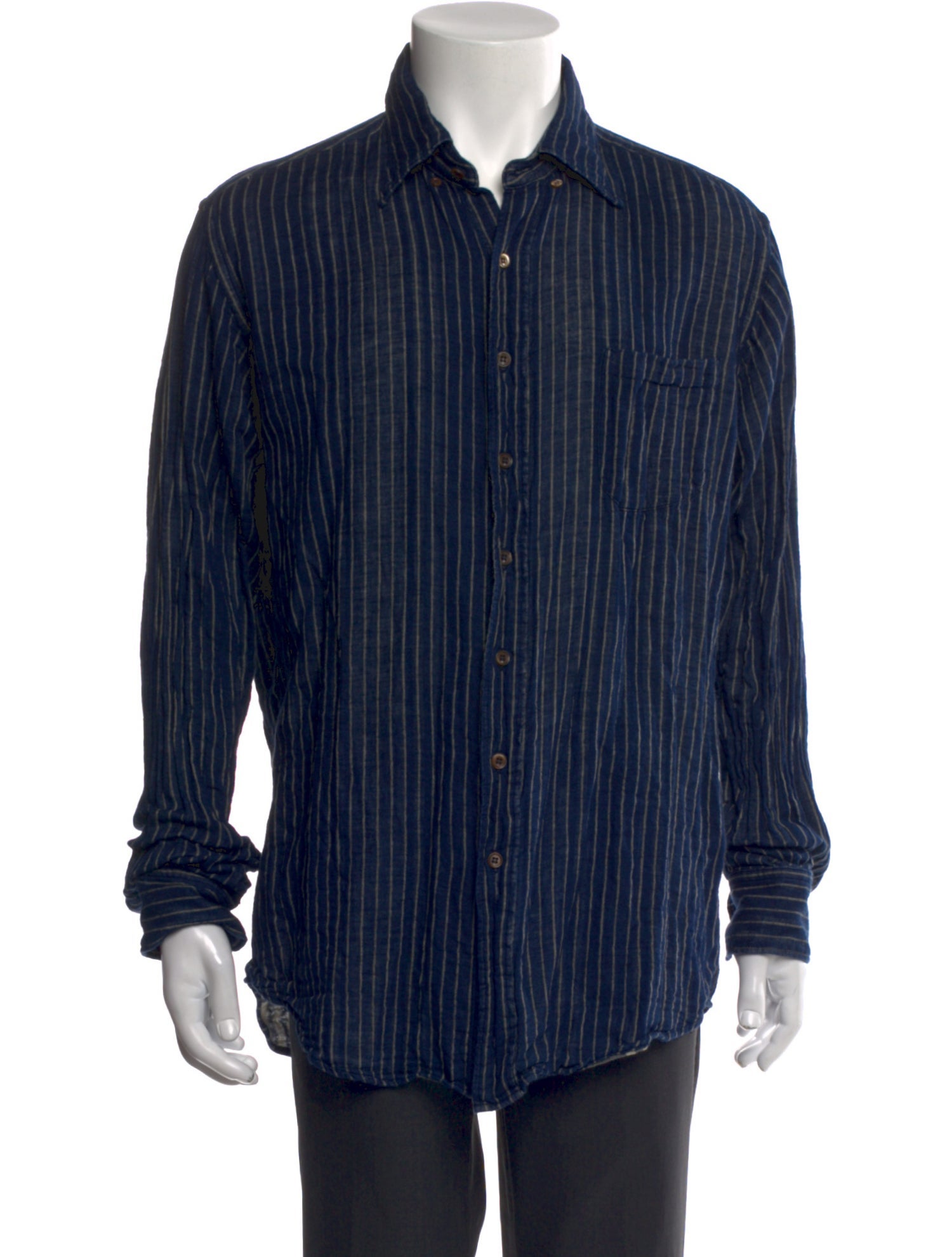 45rpm Striped Long Sleeve Dress Shirt