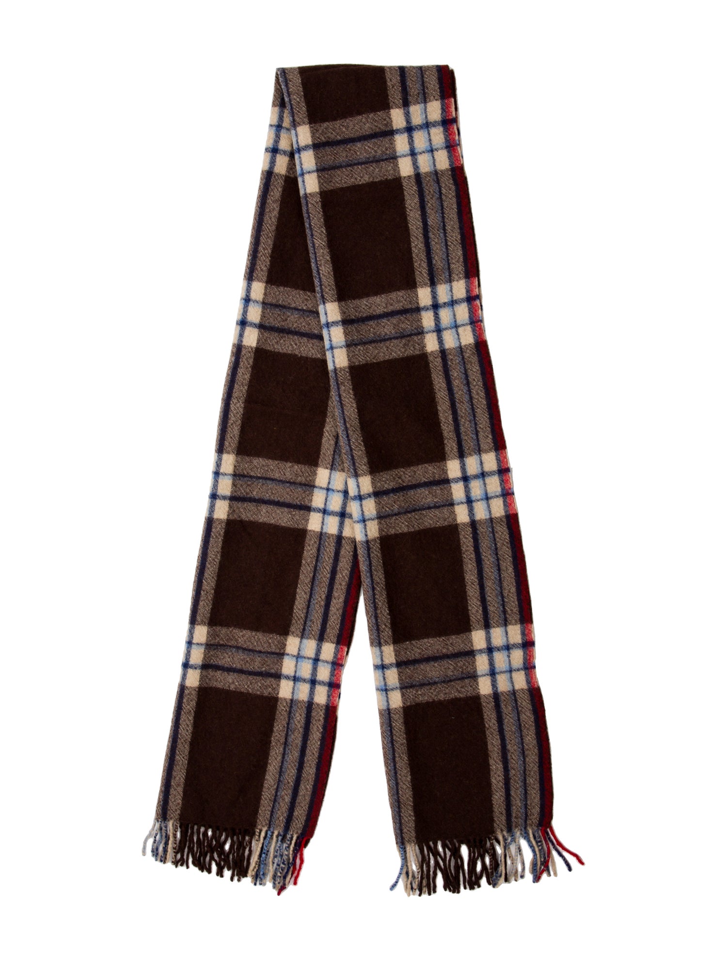 45rpm Wool Plaid Print Scarf