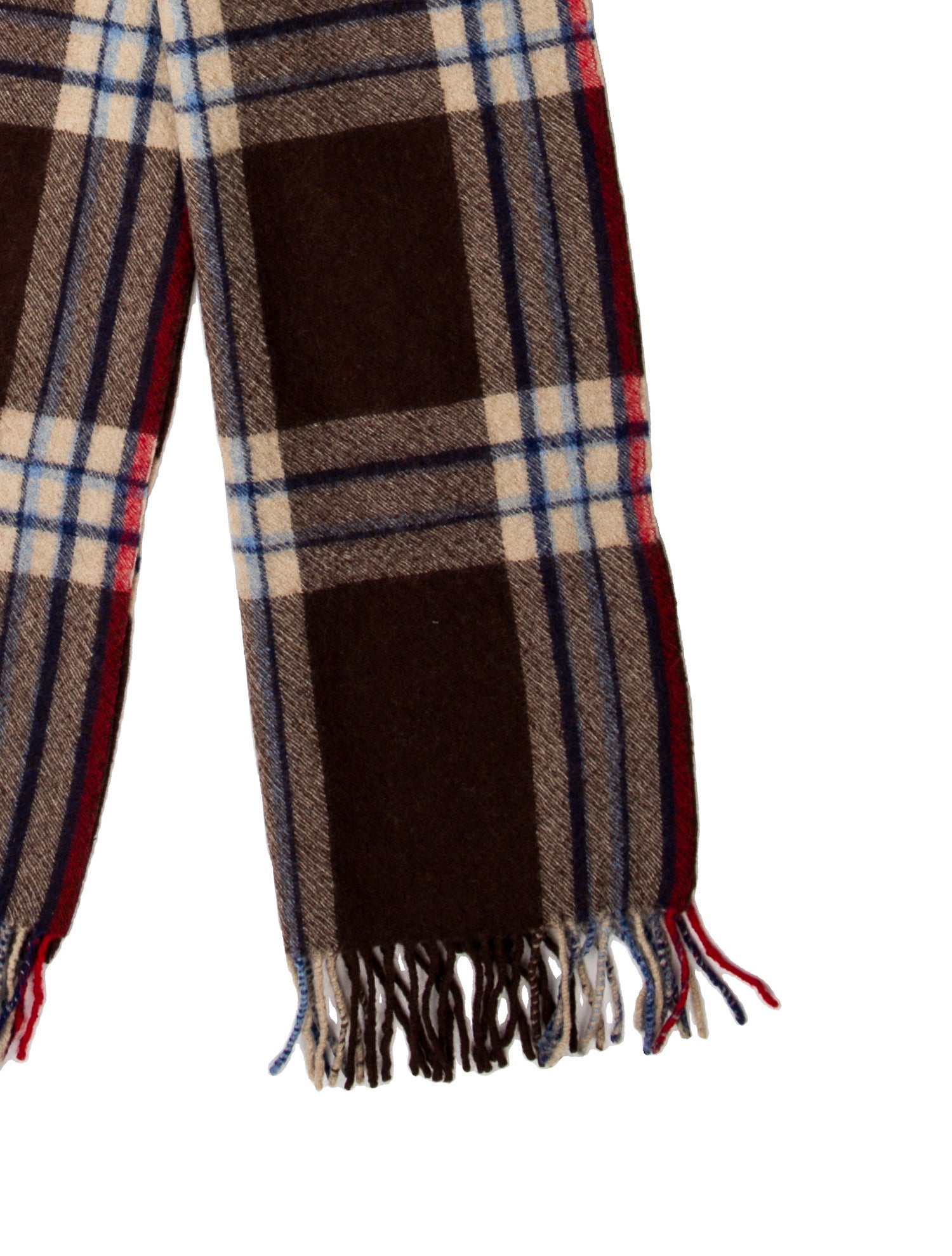 45rpm Wool Plaid Print Scarf