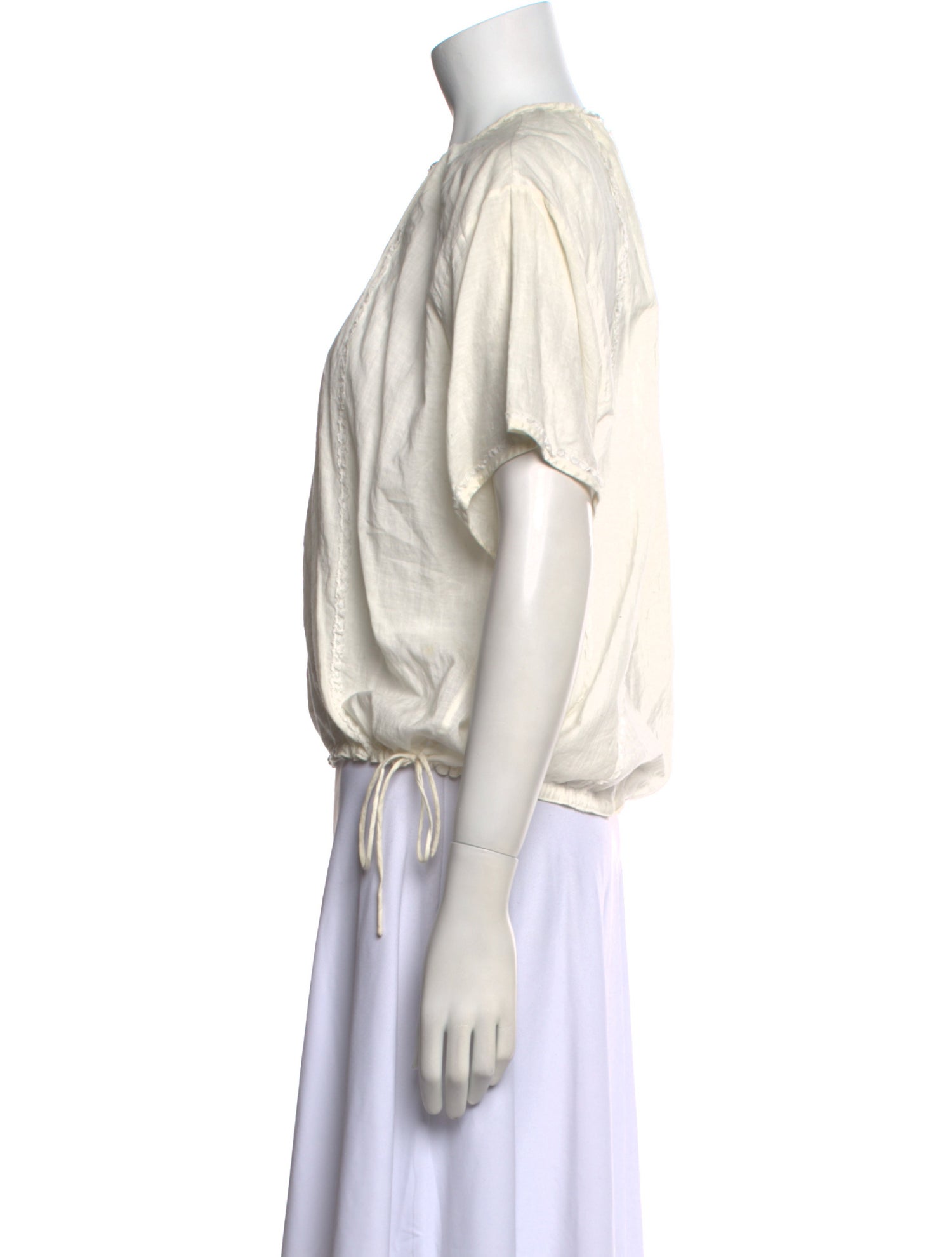 45rpm Crew Neck Short Sleeve Crop Top