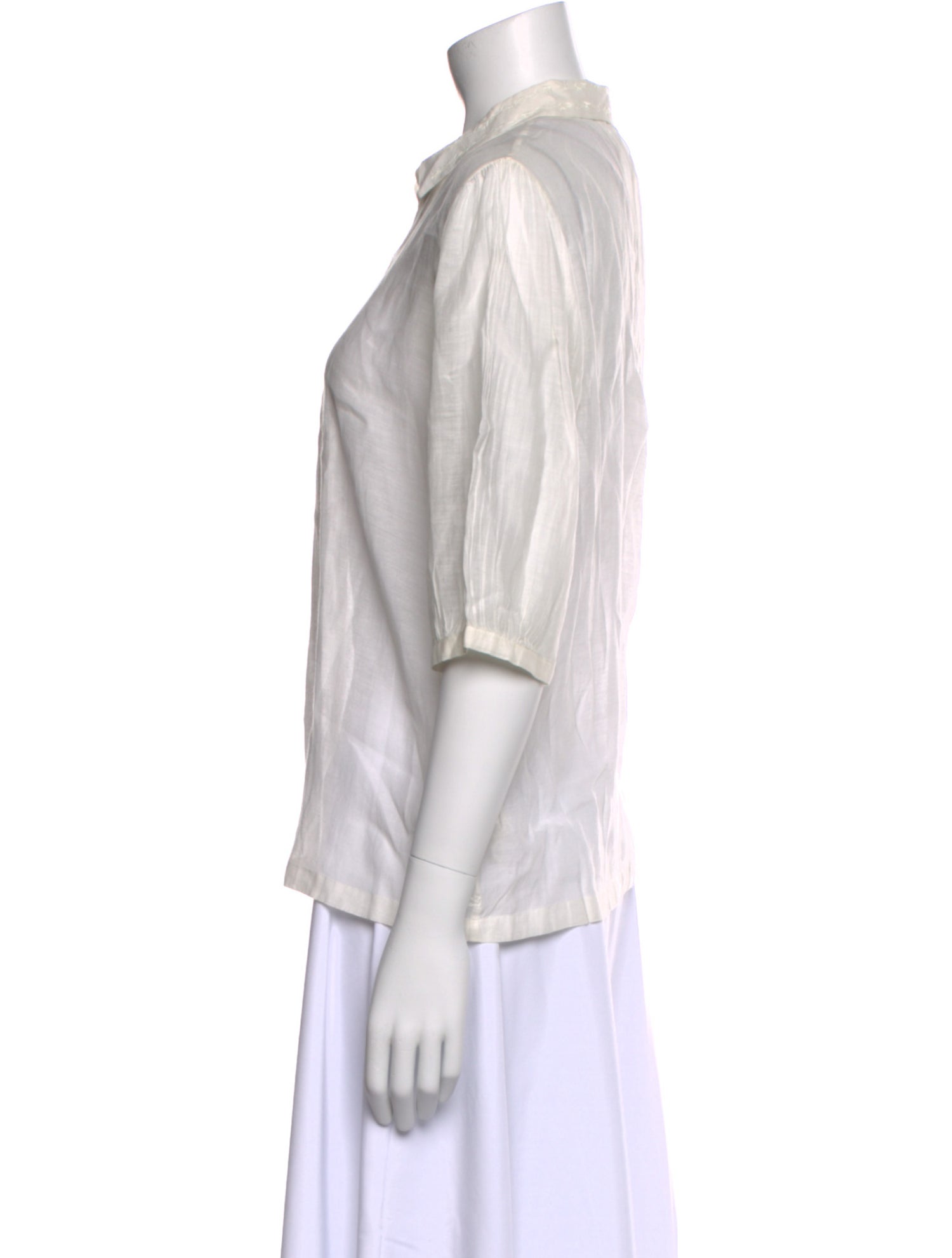 45rpm Three-Quarter Sleeve Button-Up Top